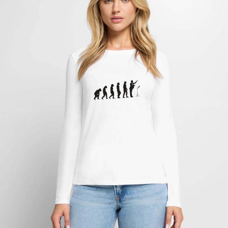 Dirigenten Musiker Band Evolution Dirigent Musik Frauen Premium Bio Langarmshirt