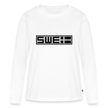 Tactique suédoise - T-shirt manches longues Premium bio Femme - blanc - Devant - Julia (174cm)