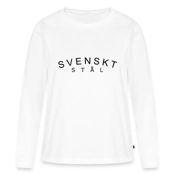 Acier suédois - T-shirt manches longues Premium bio Femme - blanc - Devant - Julia (174cm)