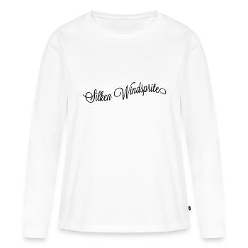 Silken Windsprite Wave - Frauen Premium Bio Langarmshirt - Weiß - Vorne - Julia (174cm)