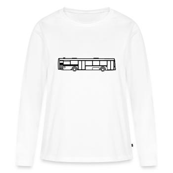 Bus - Frauen Premium Bio Langarmshirt - Weiß - Vorne - Julia (174cm)