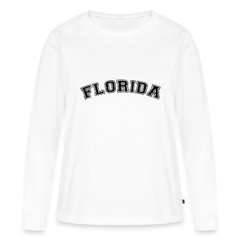 Florida - Frauen Premium Bio Langarmshirt - Weiß - Vorne - Julia (174cm)