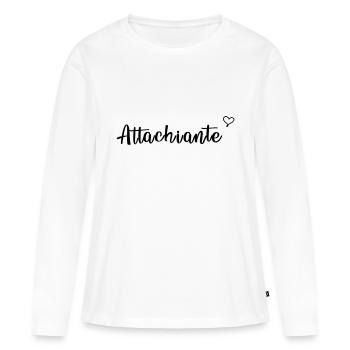 attachiante - Frauen Premium Bio Langarmshirt - Weiß - Vorne - Julia (174cm)