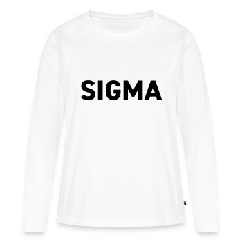 Sigma Dark Pack Rank - Frauen Premium Bio Langarmshirt - Weiß - Vorne - Julia (174cm)