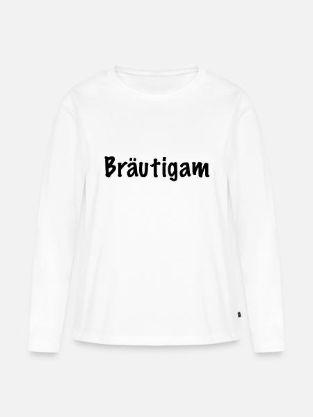 Bräutigam - Frauen Premium Bio Langarmshirt - Weiß