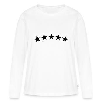 star - T-shirt manches longues Premium bio Femme - blanc - Devant - Julia (174cm)