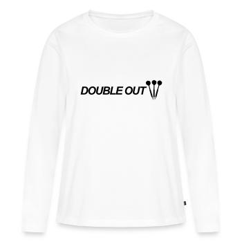 dard, 180, triple, fléchettes, club, acier,double - T-shirt manches longues Premium bio Femme - blanc - Devant - Julia (174cm)