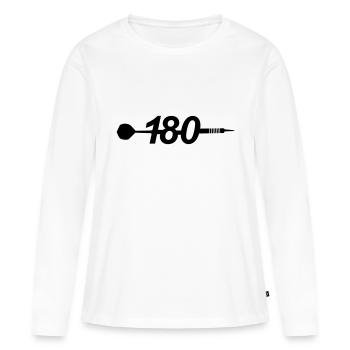 dard, 180, triple, fléchettes, club, acier,double - T-shirt manches longues Premium bio Femme - blanc - Devant - Julia (174cm)