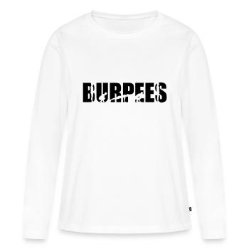Burpees - T-shirt manches longues Premium bio Femme - blanc - Devant - Julia (174cm)