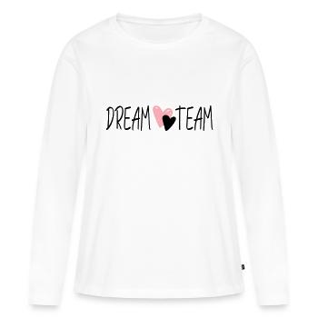équipe de rêve - T-shirt manches longues Premium bio Femme - blanc - Devant - Julia (174cm)