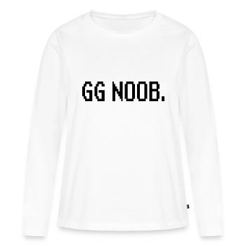 Gamer Gamer Citation Drôle GG Noob Pixel - T-shirt manches longues Premium bio Femme - blanc - Devant - Julia (174cm)