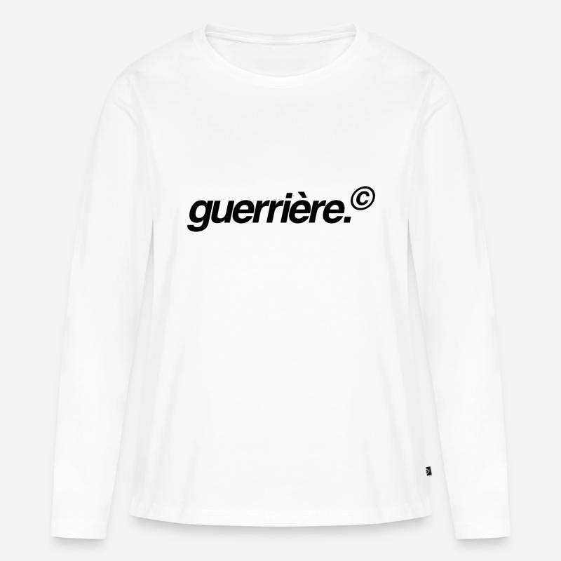 Krieger. - Frauen Premium Bio Langarmshirt - Weiß