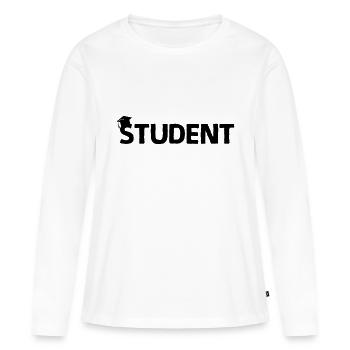 Doctorant - T-shirt manches longues Premium bio Femme - blanc - Devant - Julia (174cm)