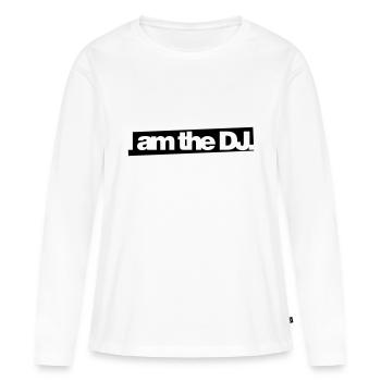 JE SUIS LE DJ - T-shirt manches longues Premium bio Femme - blanc - Devant - Julia (174cm)