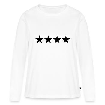 4 Star General - T-shirt manches longues Premium bio Femme - blanc - Devant - Julia (174cm)
