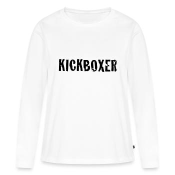 kickboxer - T-shirt manches longues Premium bio Femme - blanc - Devant - Julia (174cm)