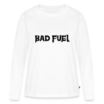 logo Bad carburant - T-shirt manches longues Premium bio Femme - blanc - Devant - Julia (174cm)