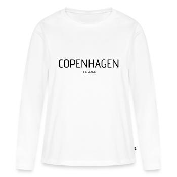 copenhague - T-shirt manches longues Premium bio Femme - blanc - Devant - Julia (174cm)