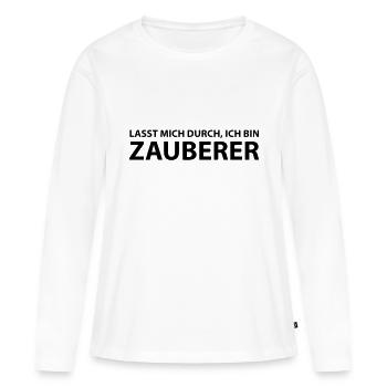 zauberer - Frauen Premium Bio Langarmshirt - Weiß - Vorne - Julia (174cm)