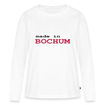 bochum - Frauen Premium Bio Langarmshirt - Weiß - Vorne - Julia (174cm)