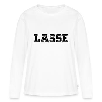 Lasse - Frauen Premium Bio Langarmshirt - Weiß - Vorne - Julia (174cm)