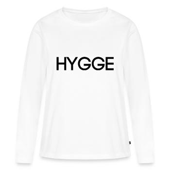 Hygge - Tradition danoise - Attitude à l’égard de la vie - Nice - T-shirt manches longues Premium bio Femme - blanc - Devant - Julia (174cm)