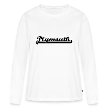 écrit de Plymouth - T-shirt manches longues Premium bio Femme - blanc - Devant - Julia (174cm)