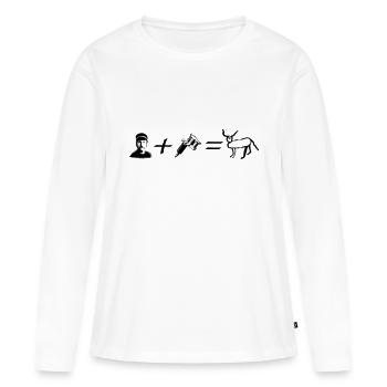 François Embrouille Tatoo - T-shirt manches longues Premium bio Femme - blanc - Devant - Julia (174cm)