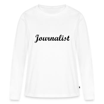 Journalist - Frauen Premium Bio Langarmshirt - Weiß - Vorne - Julia (174cm)