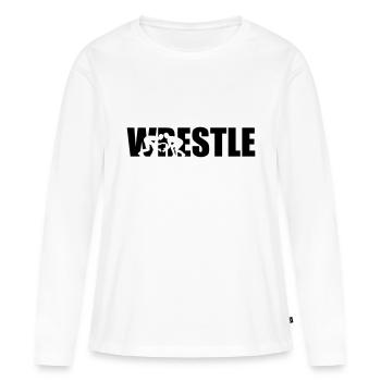 Ringen - Frauen Premium Bio Langarmshirt - Weiß - Vorne - Julia (174cm)