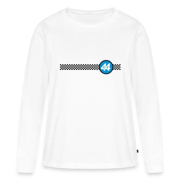 RACING 44 - T-shirt manches longues Premium bio Femme - blanc - Devant - Julia (174cm)