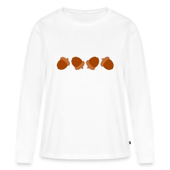Glands - T-shirt manches longues Premium bio Femme - blanc - Devant - Julia (174cm)