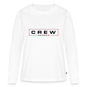 Membre d’équipage - T-shirt manches longues Premium bio Femme - blanc - Devant - Julia (174cm)