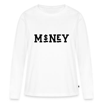 Argent - T-shirt manches longues Premium bio Femme - blanc - Devant - Julia (174cm)