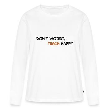 Lehrer - Frauen Premium Bio Langarmshirt - Weiß - Vorne - Julia (174cm)