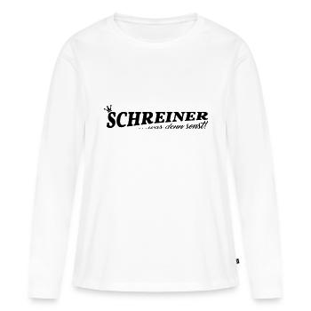Schreiner - Frauen Premium Bio Langarmshirt - Weiß - Vorne - Julia (174cm)