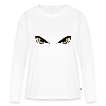 Dangerous evil eyes - Women's Premium Organic Long Sleeve Shirt - white - Front - Julia (174cm)