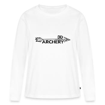3D Archery Pfeil und Bogen Bogenschießen Longbow - Frauen Premium Bio Langarmshirt - Weiß - Vorne - Julia (174cm)