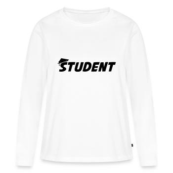 student - Frauen Premium Bio Langarmshirt - Weiß - Vorne - Julia (174cm)