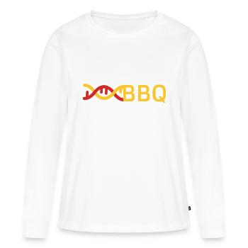''BBQ'' est dans mon ADN - T-shirt manches longues Premium bio Femme - blanc - Devant - Julia (174cm)