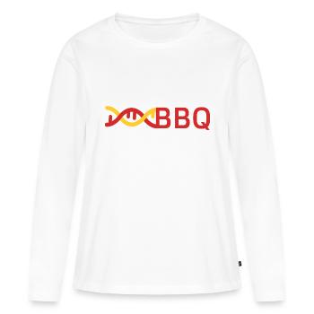 Le barbecue est dans mon ADN - T-shirt manches longues Premium bio Femme - blanc - Devant - Julia (174cm)