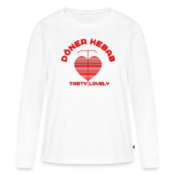 döner kebab - Frauen Premium Bio Langarmshirt - Weiß - Vorne - Julia (174cm)