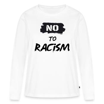racisme - T-shirt manches longues Premium bio Femme - blanc - Devant - Julia (174cm)