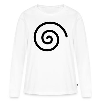 Black Spirale - T-shirt manches longues Premium bio Femme - blanc - Devant - Julia (174cm)