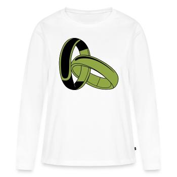 ringe - Frauen Premium Bio Langarmshirt - Weiß - Vorne - Julia (174cm)
