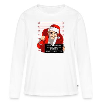 Nicholas passe illégalement la frontière - T-shirt manches longues Premium bio Femme - blanc - Devant - Julia (174cm)