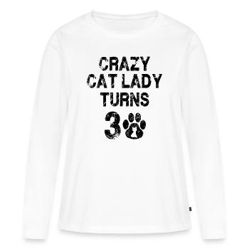 30 birthday cats - Women's Premium Organic Long Sleeve Shirt - white - Front - Julia (174cm)