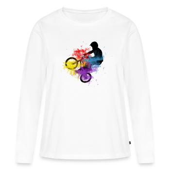 Bmx Freestyle - Women's Premium Organic Long Sleeve Shirt - white - Front - Julia (174cm)