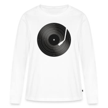 Record Music Record Player - Women's Premium Organic Long Sleeve Shirt - white - Front - Julia (174cm)