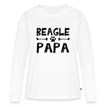 Beagle herrchen - Frauen Premium Bio Langarmshirt - Weiß - Vorne - Julia (174cm)